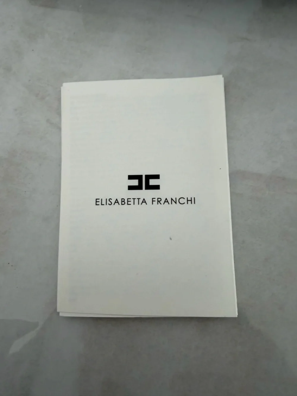 Elisabetta Franchi Cognac Leather Keychain with Zipper Case NWT In Gift Box